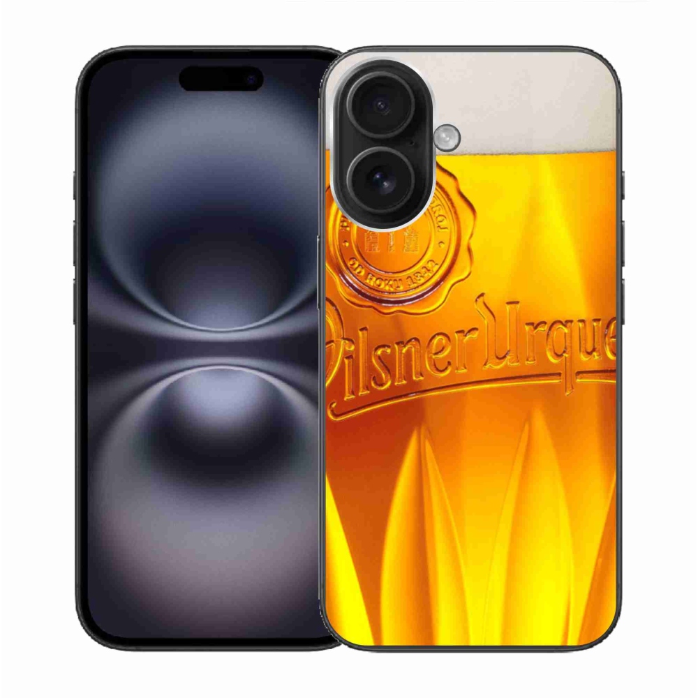 Gélový kryt mmCase na iPhone 16 - pivo