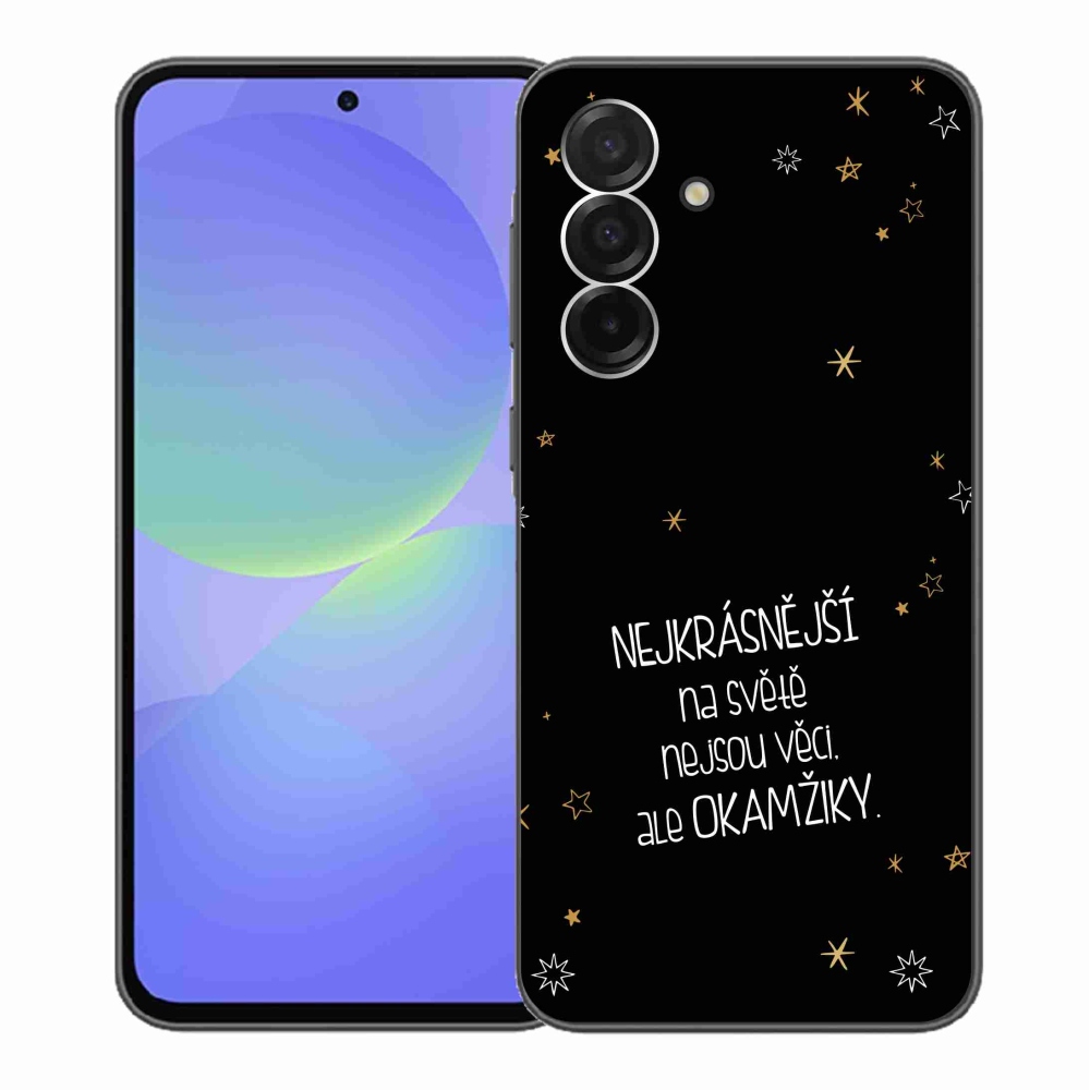 Gélový kryt mmCase na Samsung Galaxy A36 5G - citát 4 čierne pozadie