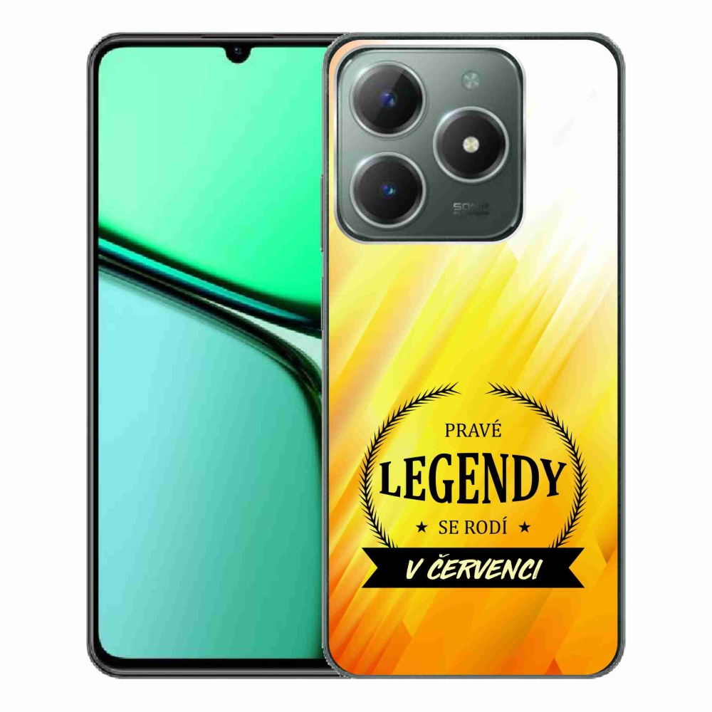 Gélový kryt mmCase na Realme C61 - legendy v júli žlté pozadie