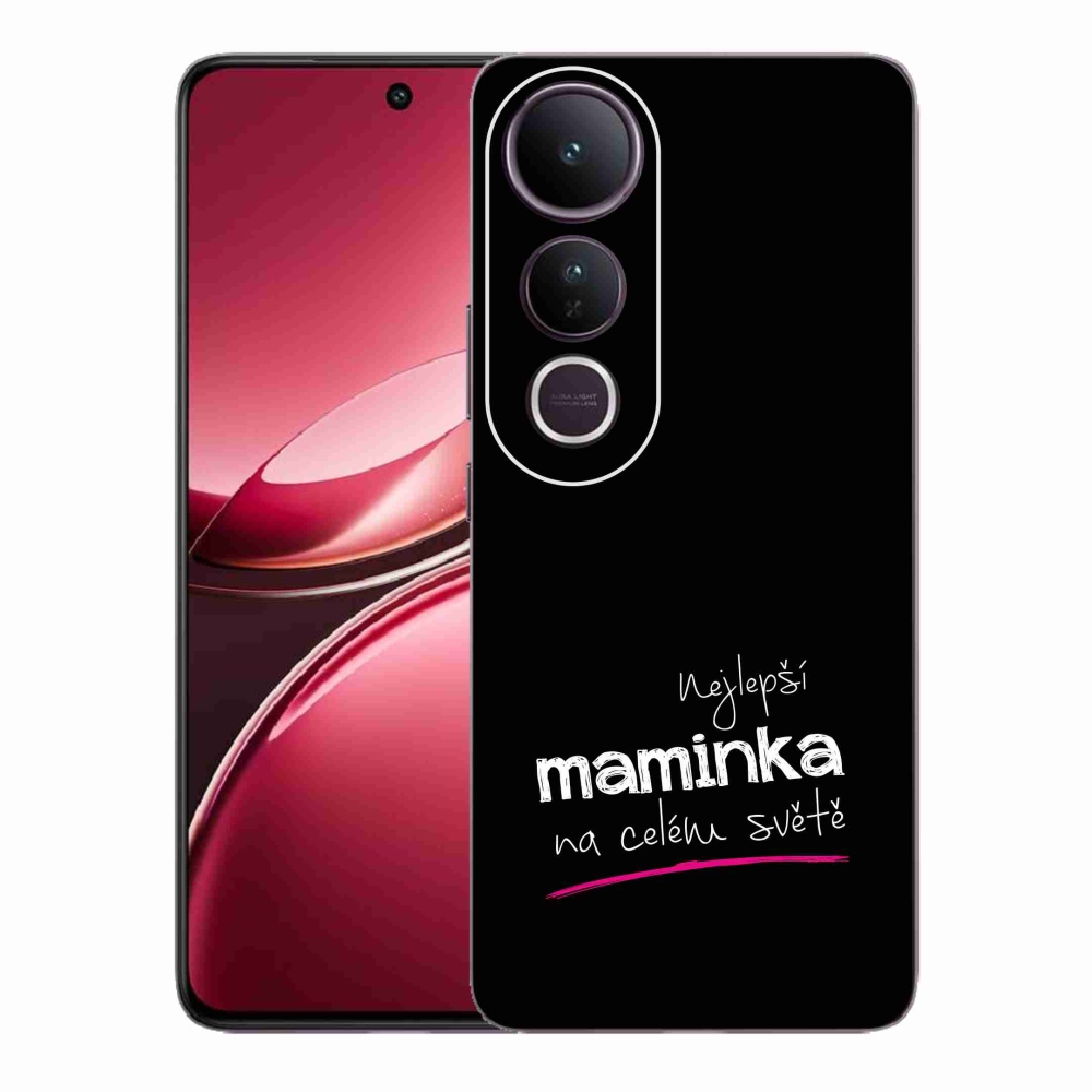 Gélový kryt mmCase na Vivo V50 Lite 4G/5G - najlepšia mamička 4 čierne pozadie