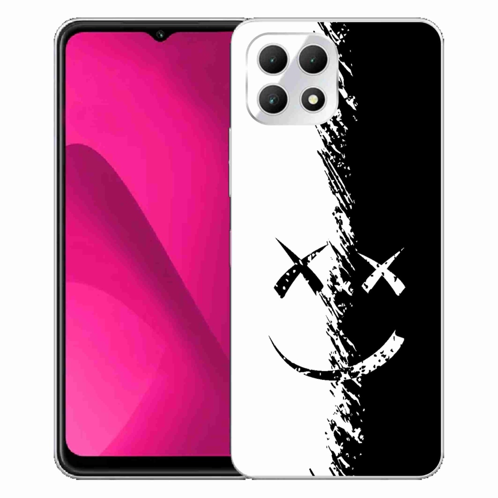 Gélový kryt mmCase na T-Mobile T Phone 2 - čiernobiely smajlík