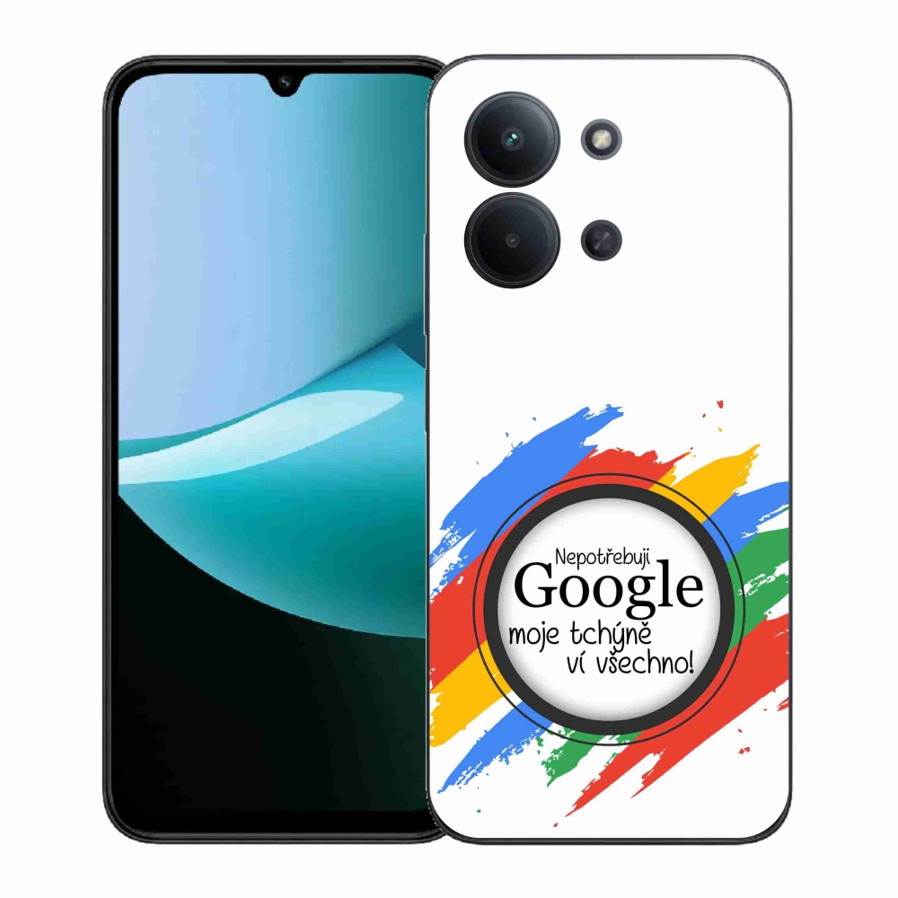 Gélový kryt mmCase na Xiaomi Redmi 15C 4G (171mm) / Poco C85 4G (171mm) - svokra vie všetko biele pozadie
