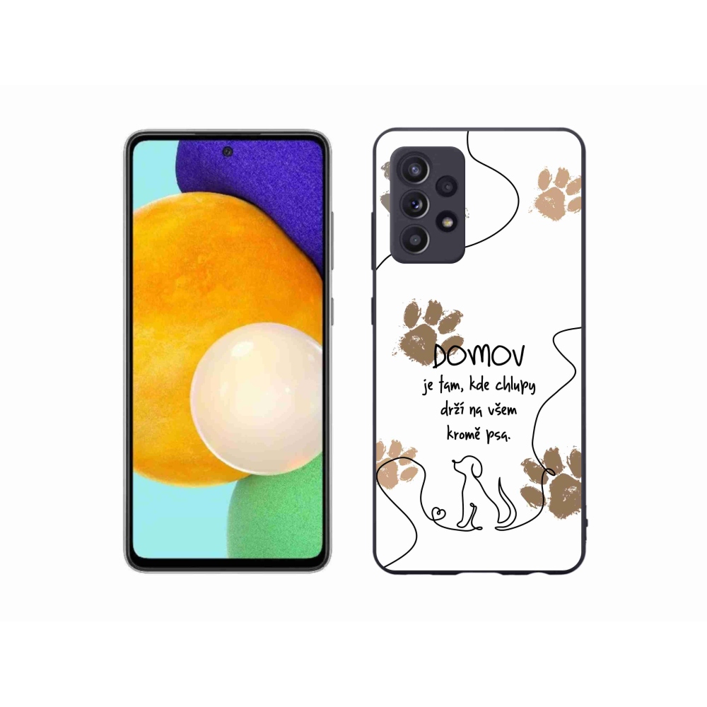 Gélový kryt mmCase na Samsung Galaxy A52/A52 5G - psí motív biele pozadie