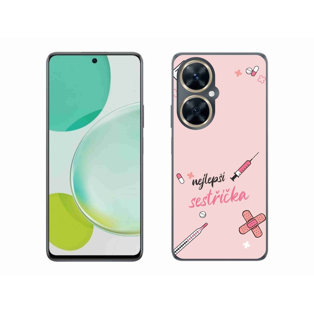 Gélový kryt mmCase na Huawei Nova 11i - najlepšia sestrička ružové pozadie