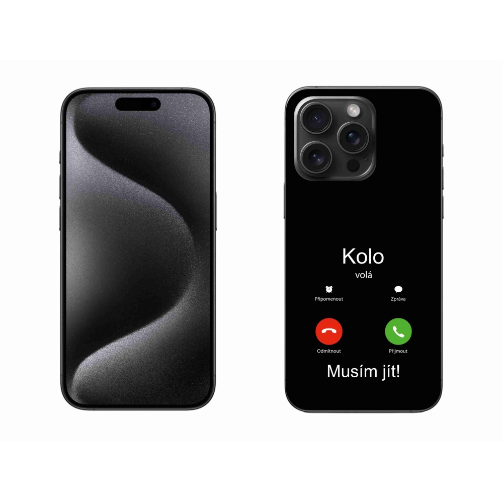 Gélový kryt mmCase na iPhone 15 Pro Max - bicykel volá čierne pozadie