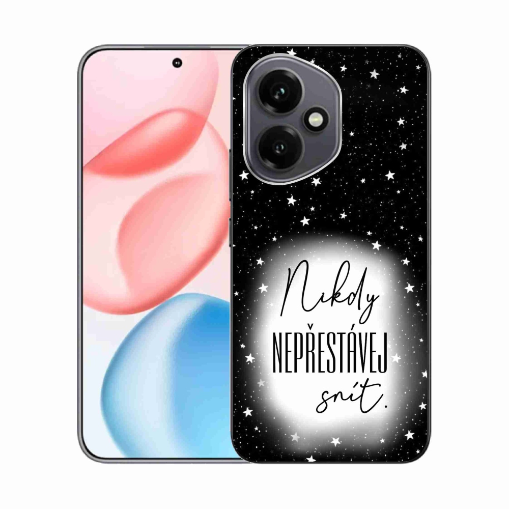 Gélový kryt mmCase na Honor 400 - citát 1 bieločierne pozadie