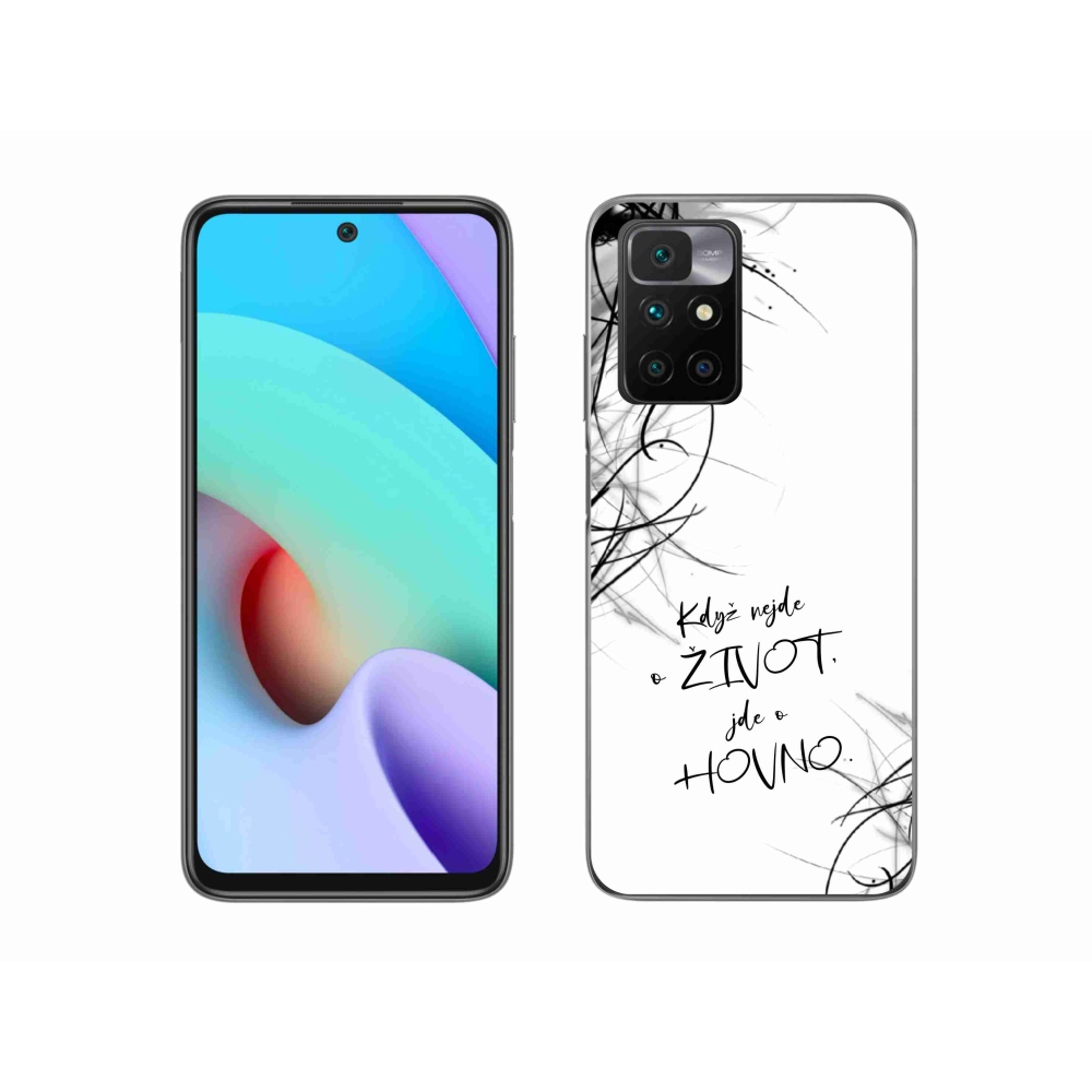Gélový kryt mmCase na Xiaomi Redmi 10/Redmi 10 (2022) - vtipný text 16 biele pozadie