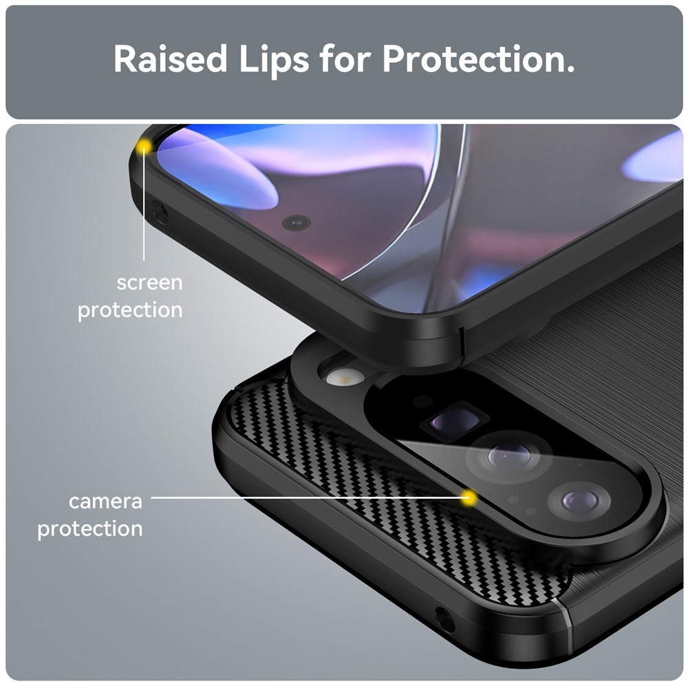 Carbon odolný gélový obal na Google Pixel 10 Pro XL - čierny