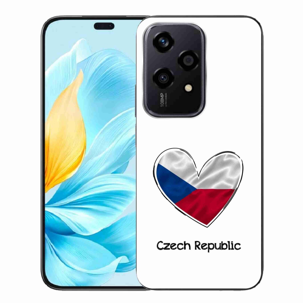 Gélový kryt mmCase na Honor 200 Lite 5G - vlajka srdca biele pozadie