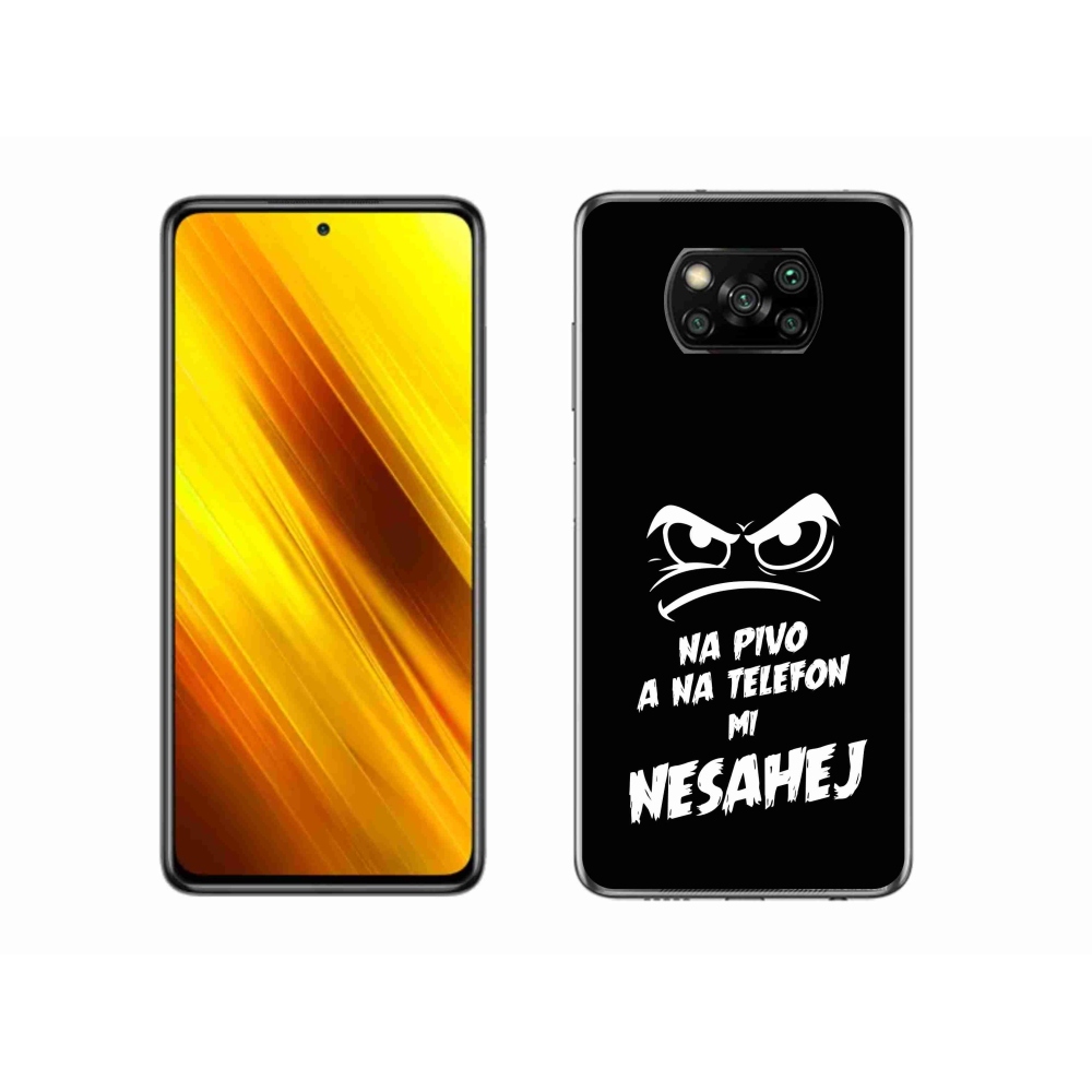 Gélový kryt mmCase na Xiaomi Poco X3 Pro - pivný motív 2 čierne pozadie