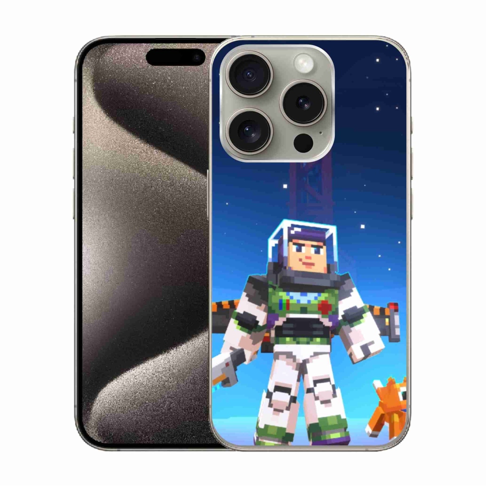 Gélový kryt mmCase na iPhone 15 Pro - minecraft 2