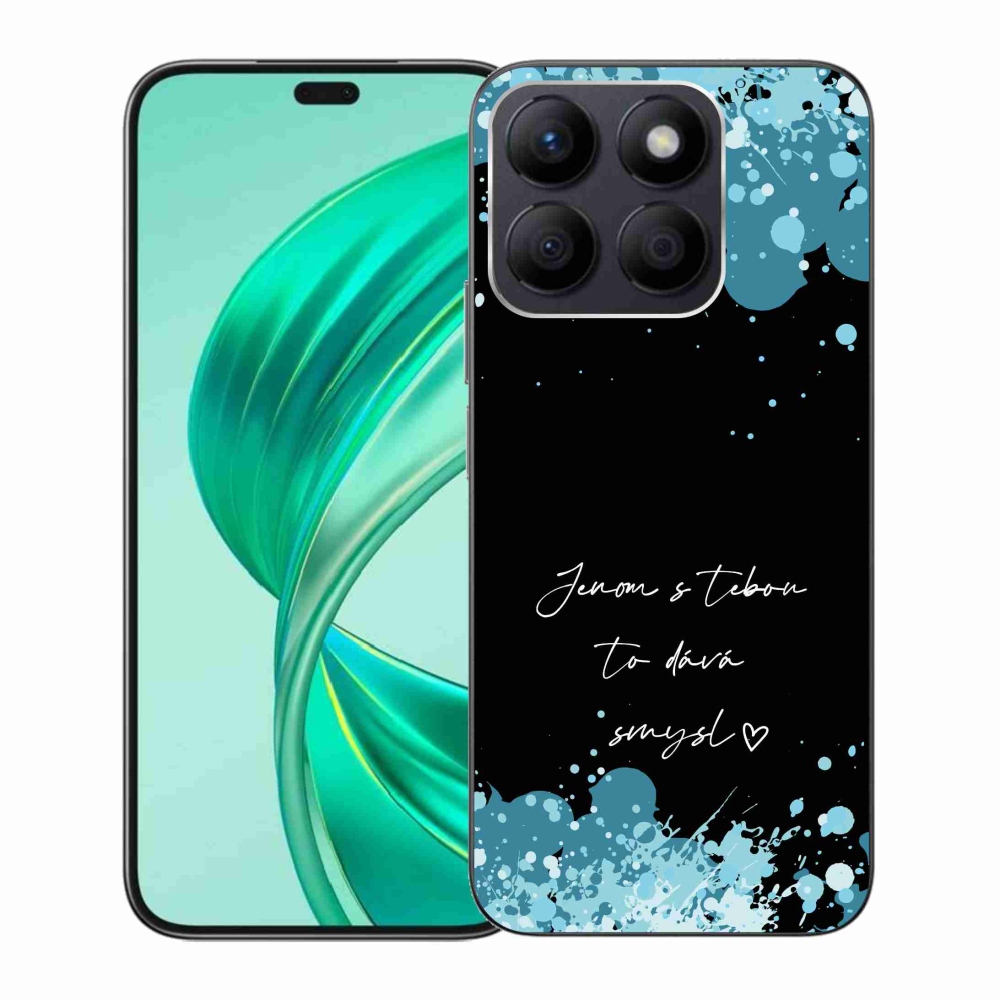 Gélový kryt mmCase na Honor X8b - zamilovaný text čierne pozadie
