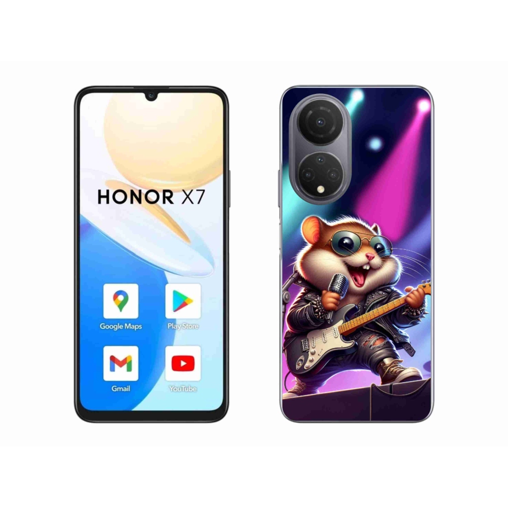 Gélový kryt mmCase na Honor X7 - škrečok rocker