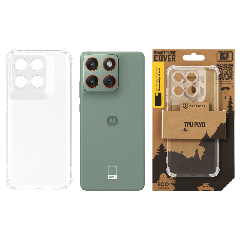 Taktický kryt TPU Plyo pre Motorola Edge 70 Fusion Transparent