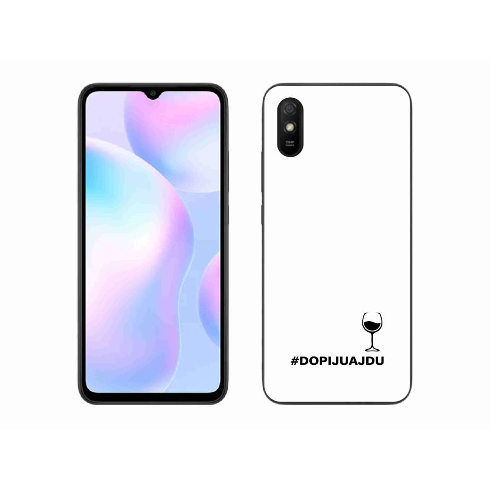 Gélový kryt mmCase na Xiaomi Redmi 9AT - vínny motív biele pozadie