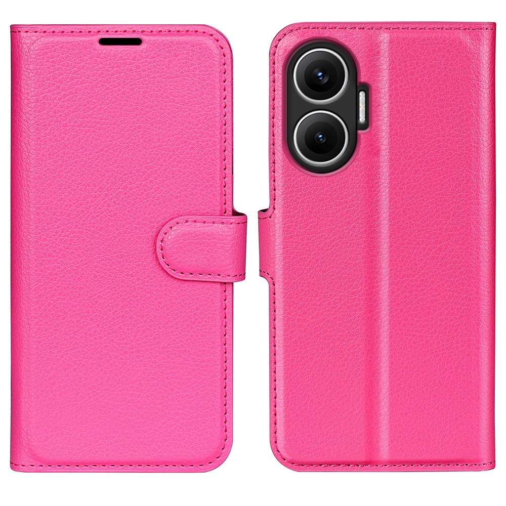Litchi knižkové puzdro na Xiaomi Poco F7 5G - rose