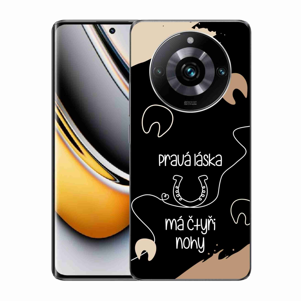 Gélový kryt mmCase na Realme 11 Pro/11 Pro+ - konský motív čierne pozadie