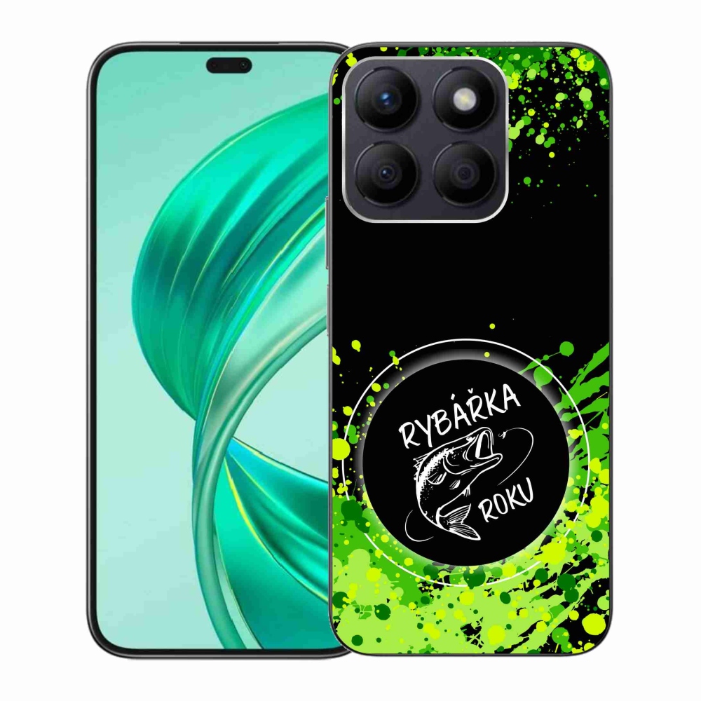 Gélový kryt mmCase na Honor X8b - rybárka roku čierne pozadie