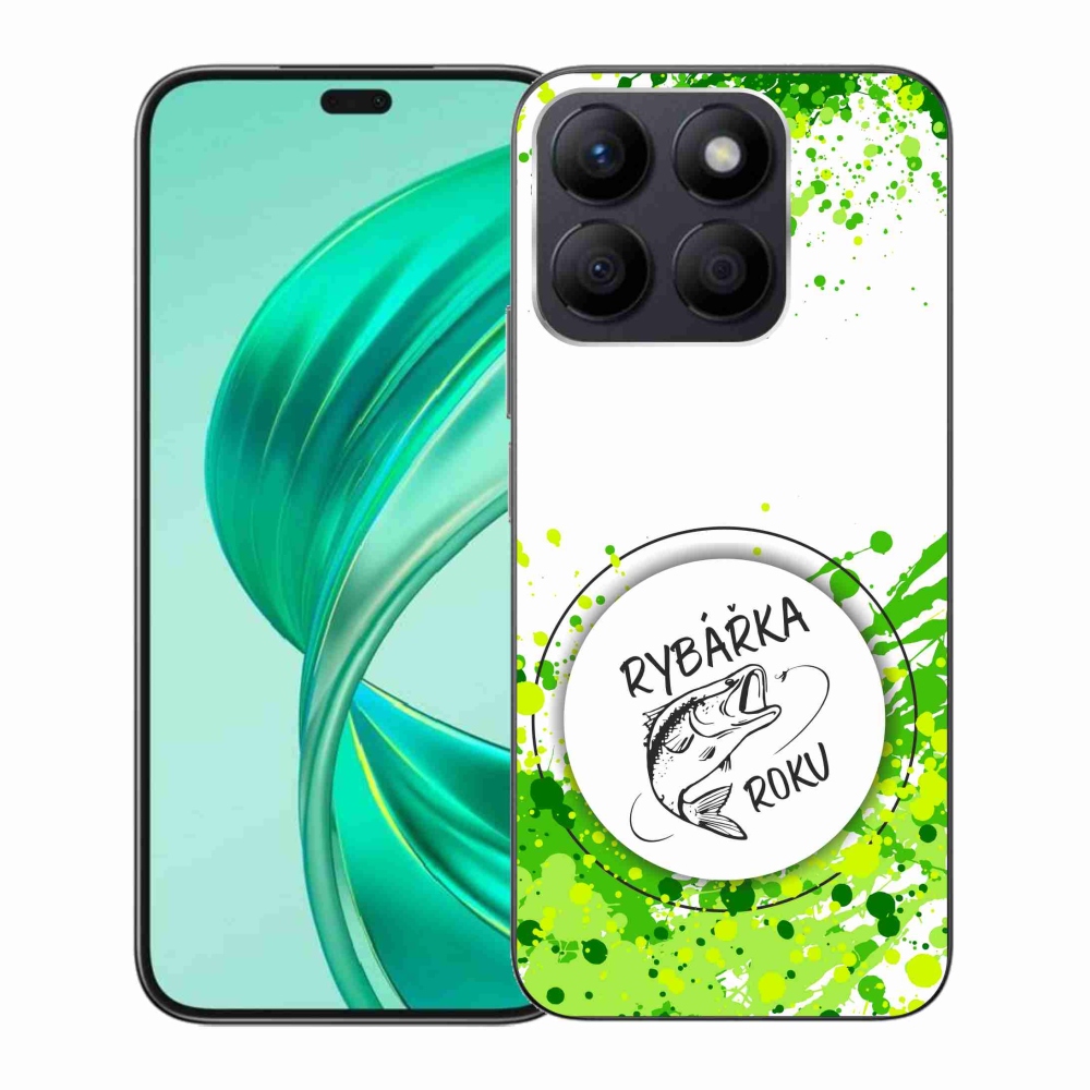 Gélový kryt mmCase na Honor X8b - rybárka roku biele pozadie