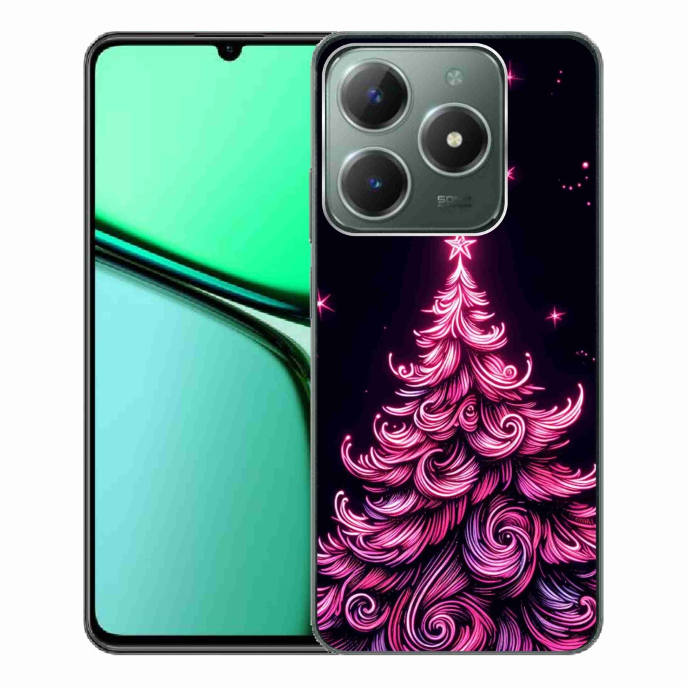Gélový kryt mmCase na Realme C61 - neónový vianočný stromček 2