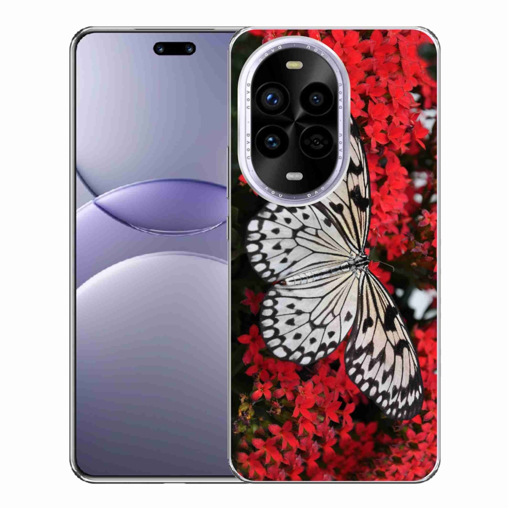 Gélový kryt mmCase na Huawei Nova 13 Pro 5G - čiernobiely motýľ 1