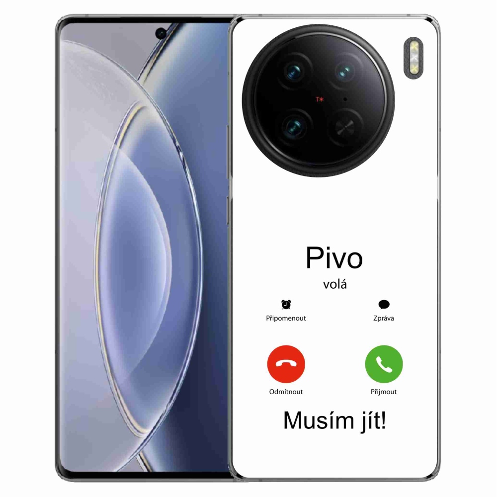 Gélový kryt mmCase na Vivo X90 Pro - pivo volá biele pozadie