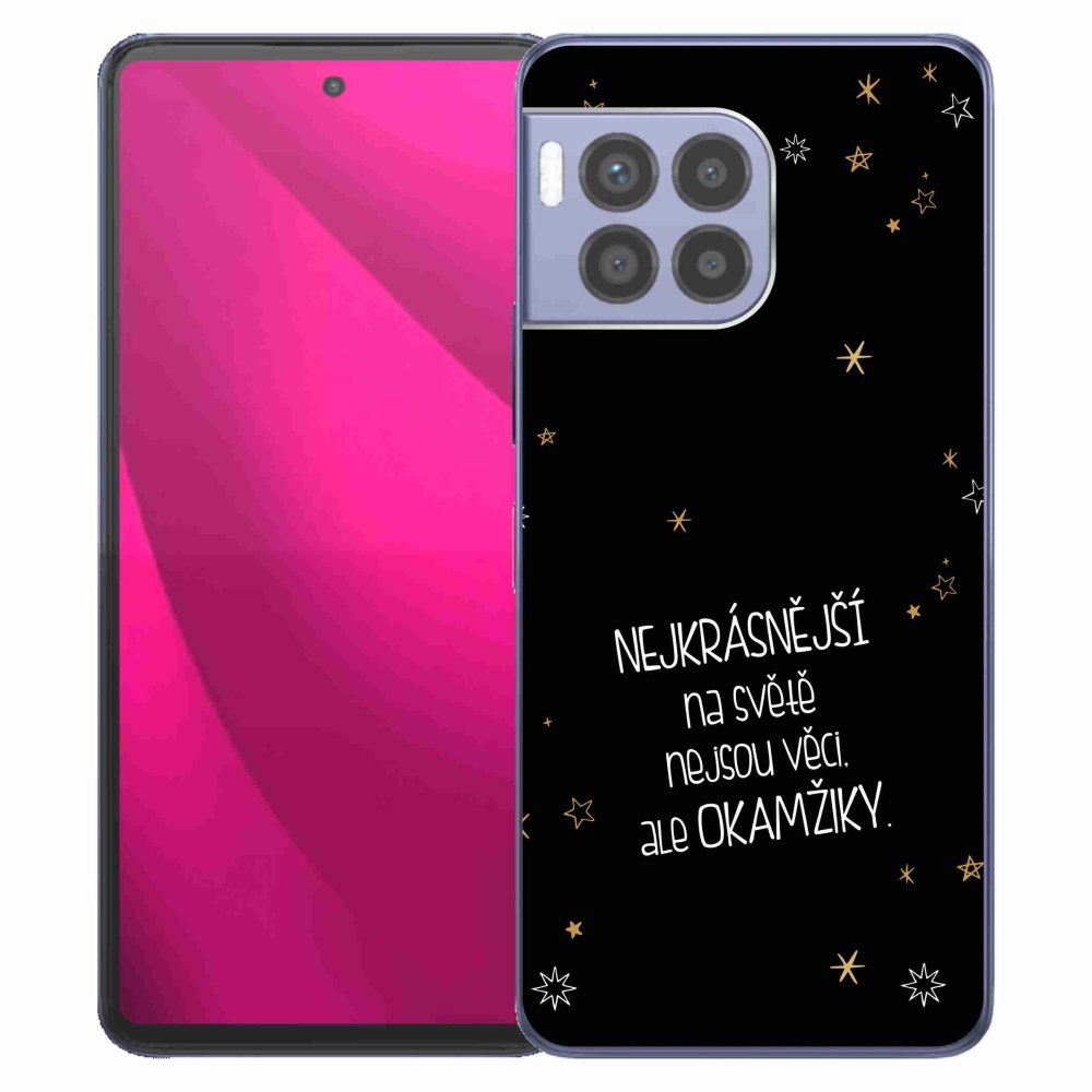 Gélový kryt mmCase na T-Mobile T Phone 2 Pro - citát 4 čierne pozadie