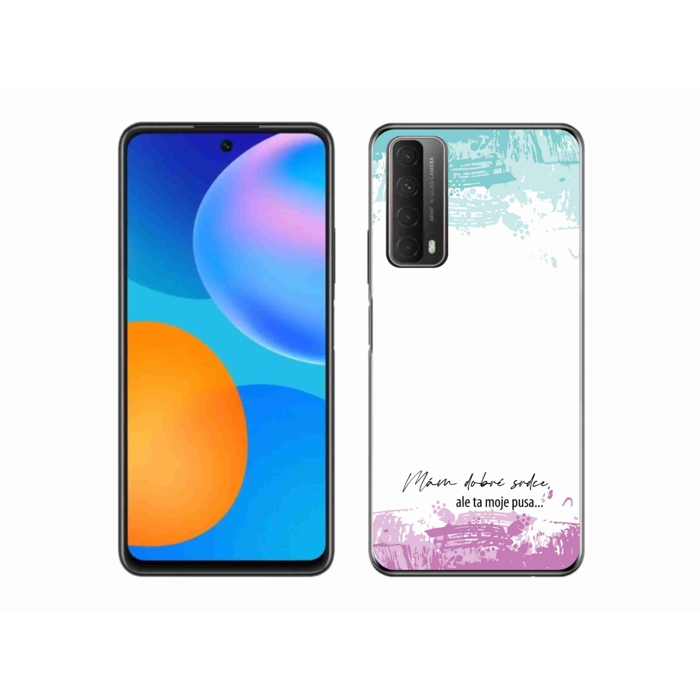 Gélový kryt mmCase na Huawei P Smart (2021) - vtipný text 3 biele pozadie