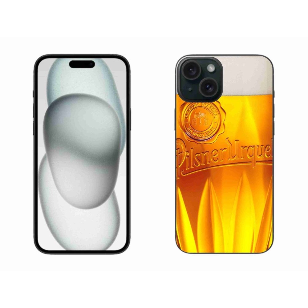 Gélový kryt mmCase na iPhone 15 Plus - pivo