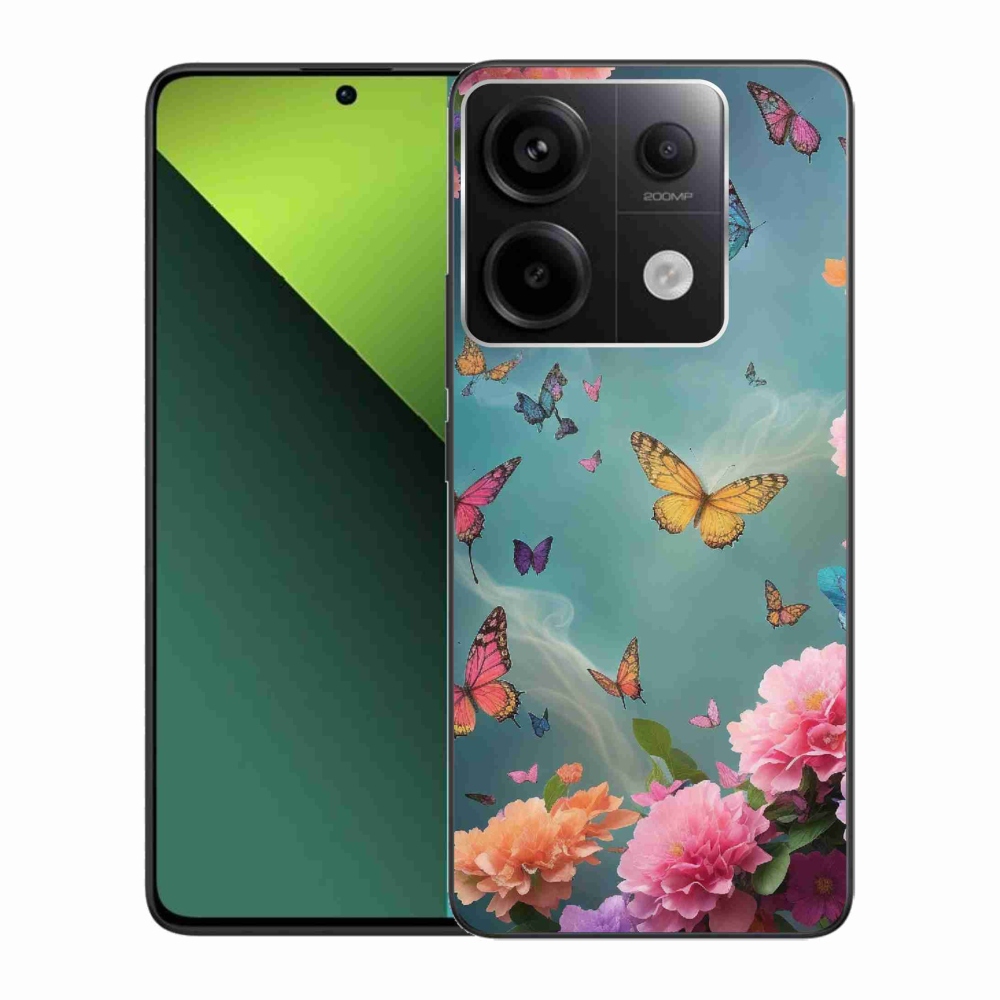 Gélový kryt mmCase na Xiaomi Redmi Note 13 Pro 5G/Poco X6 5G - farebné kvety a motýle