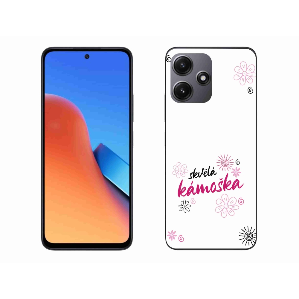 Gélový kryt mmCase na Xiaomi Redmi 12 5G - skvelá kamoška biele pozadie