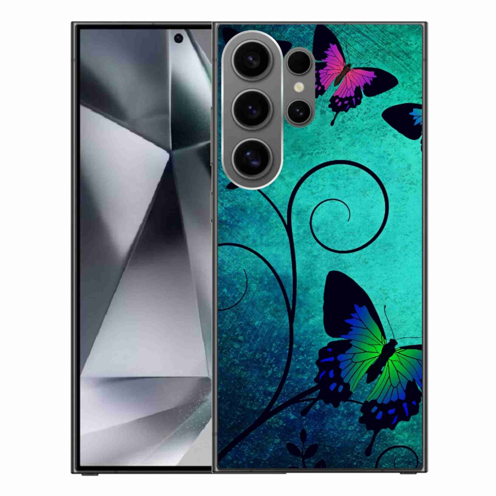 Gélový kryt mmCase na Samsung Galaxy S24 Ultra - farební motýle