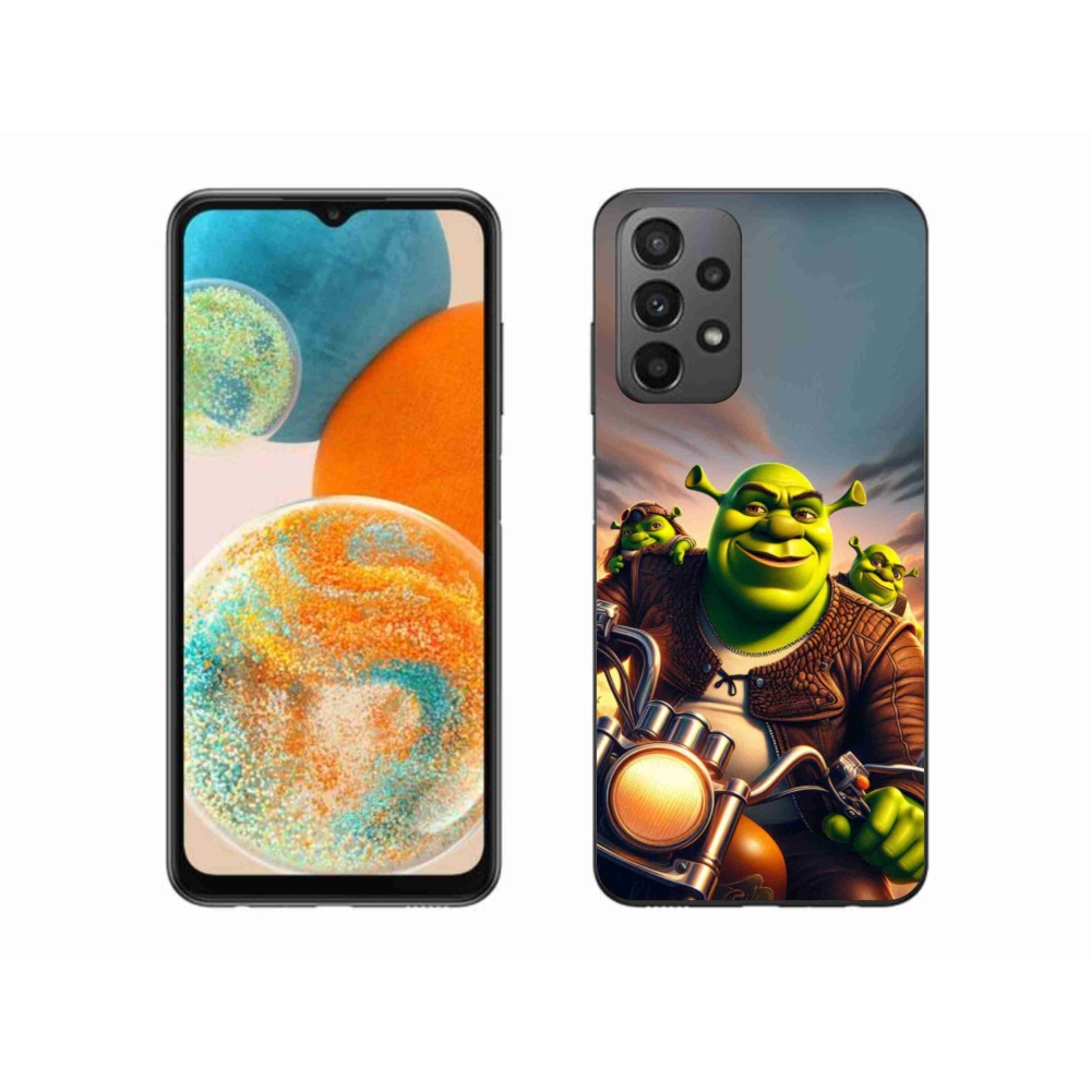 Gélový kryt mmCase na Samsung Galaxy A23 4G/5G - shrek na motorke