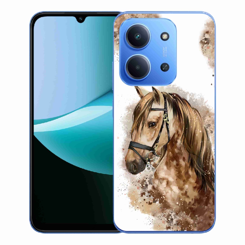 Gélový kryt mmCase na Xiaomi Redmi 15C 4G/5G (173mm) - hnedý kreslený kôň