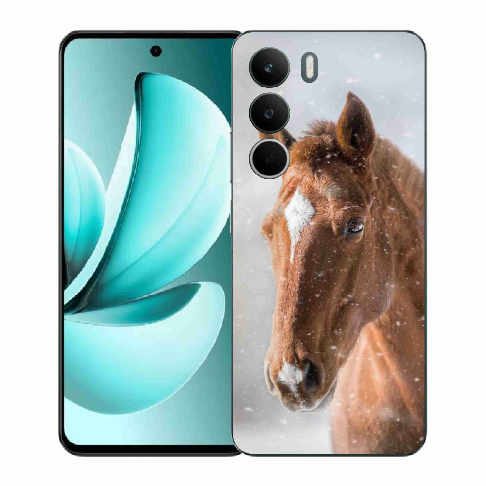 Gélový kryt mmCase na Realme C71 - hnedý kôň 2