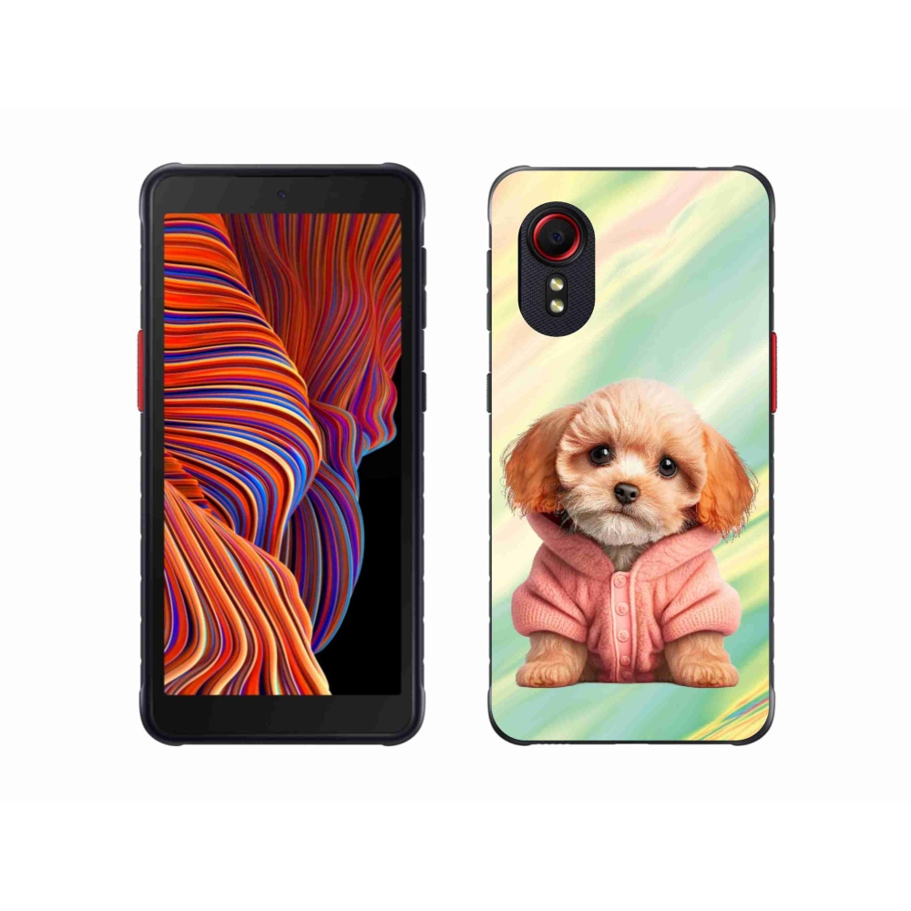 Gélový kryt mmCase na Samsung Galaxy Xcover 5 - šteňa vo svetri