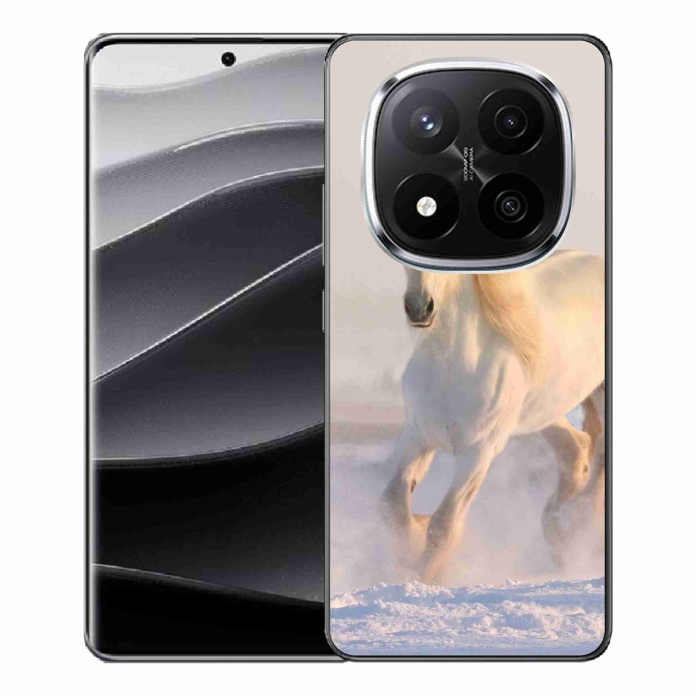Gélový kryt mmCase na Xiaomi Redmi Note 14 Pro+ 5G - kôň v snehu