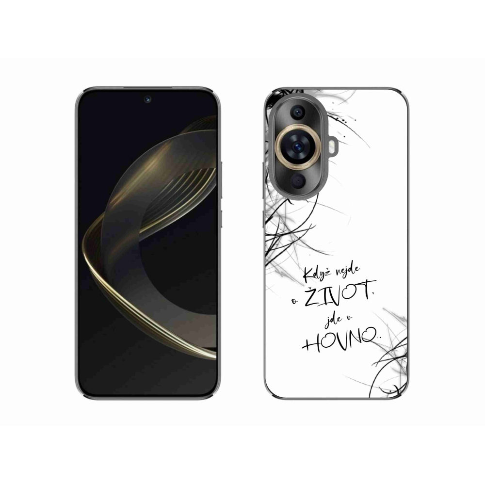 Gélový kryt mmCase na Huawei Nova 11 - vtipný text 16 biele pozadie