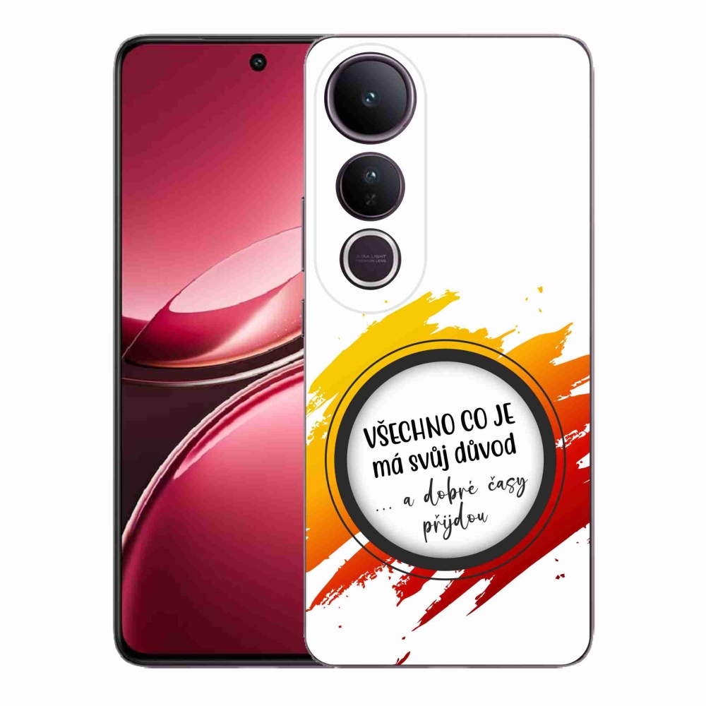 Gélový kryt mmCase na Vivo V50 Lite 4G/5G - citát 3 biele pozadie