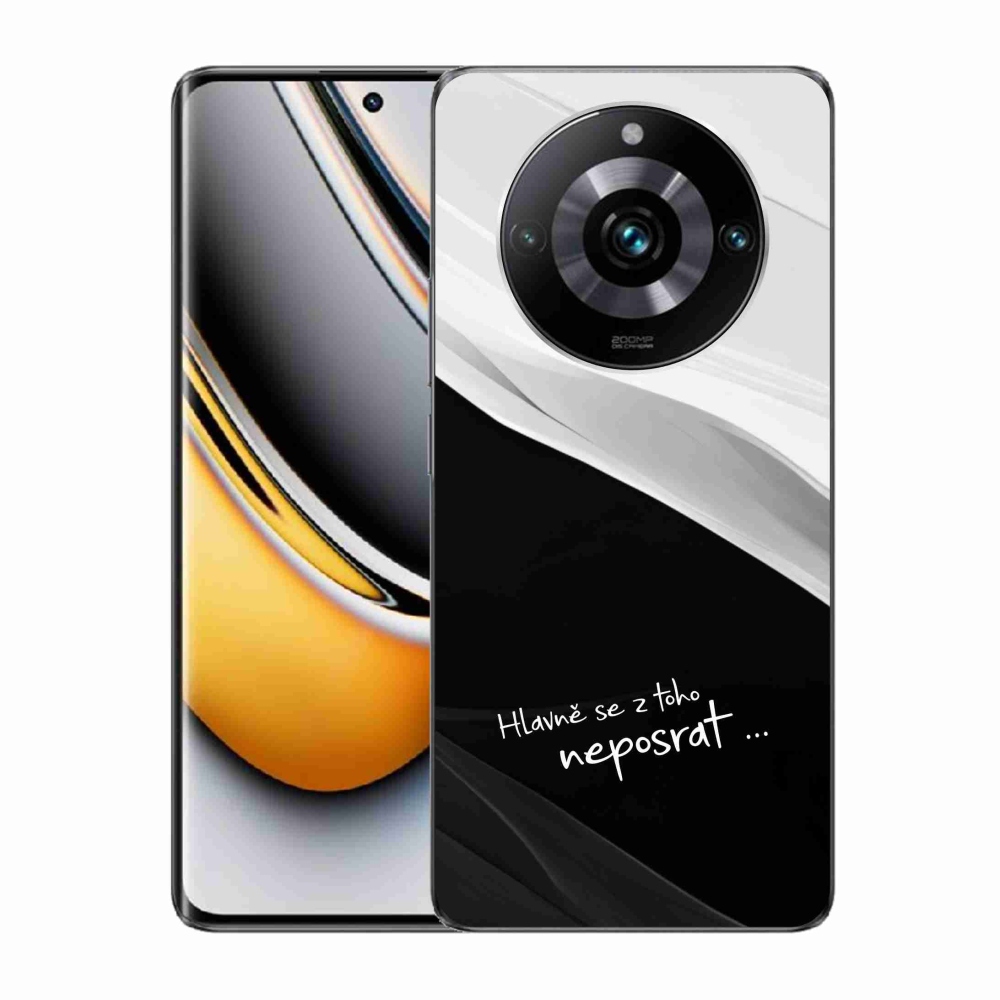 Gélový kryt mmCase na Realme 11 Pro/11 Pro+ - vtipný text 13 čiernobiele pozadie