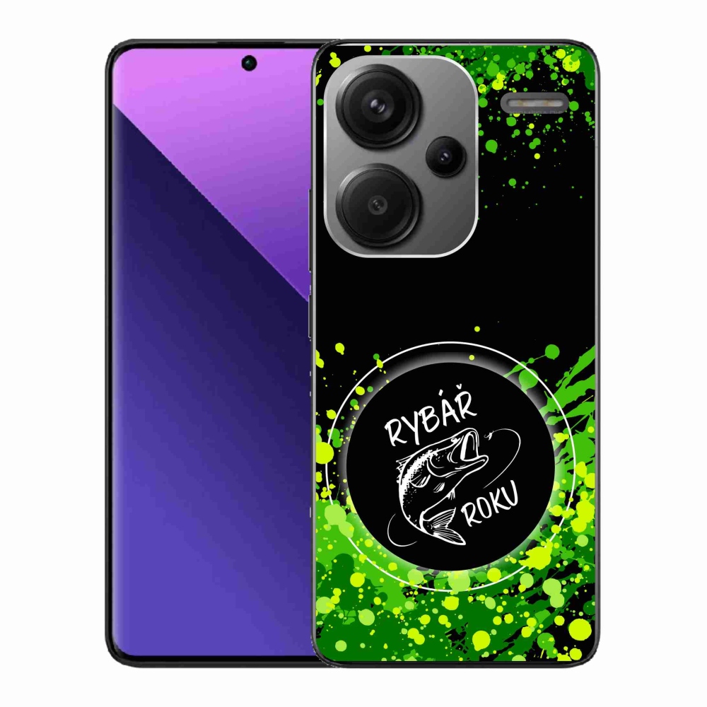 Gélový kryt mmCase na Xiaomi Redmi Note 13 Pro+ 5G - rybár roku čierne pozadie