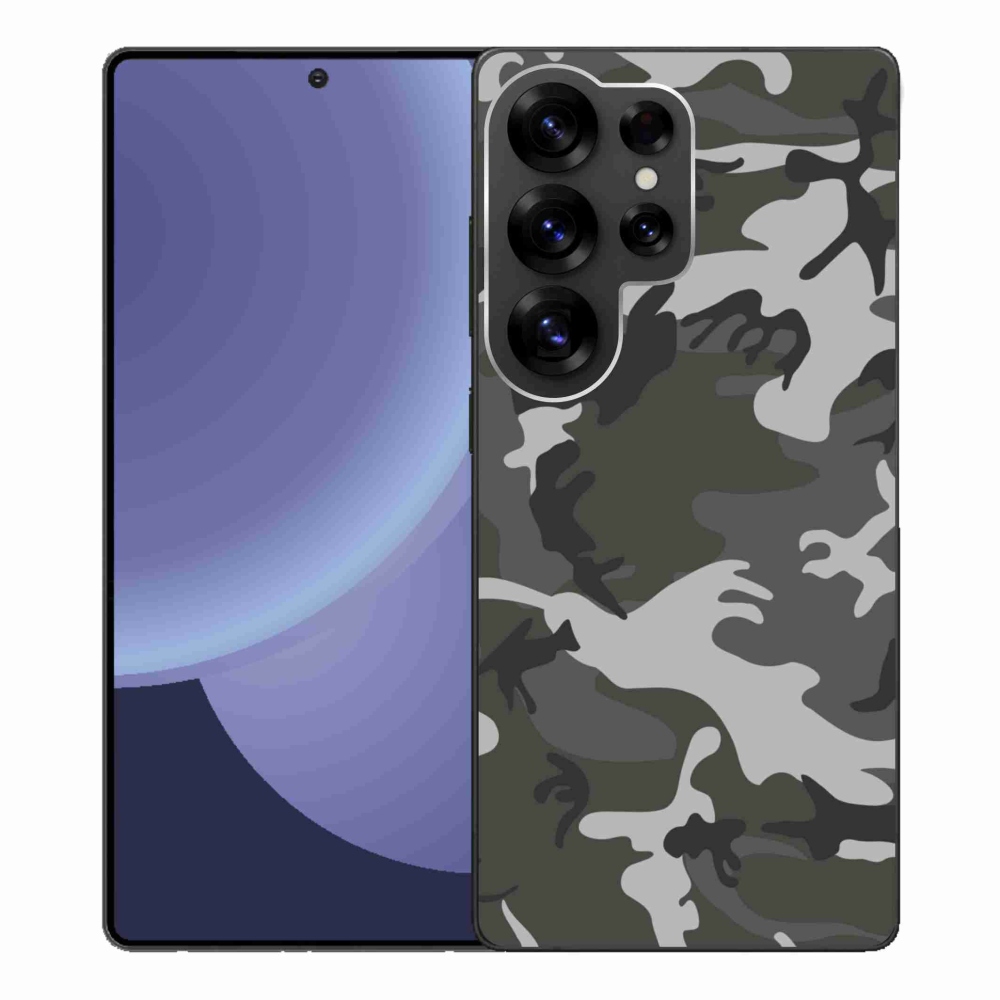 Gélový kryt mmCase na Samsung Galaxy S25 Ultra - maskáčový vzor