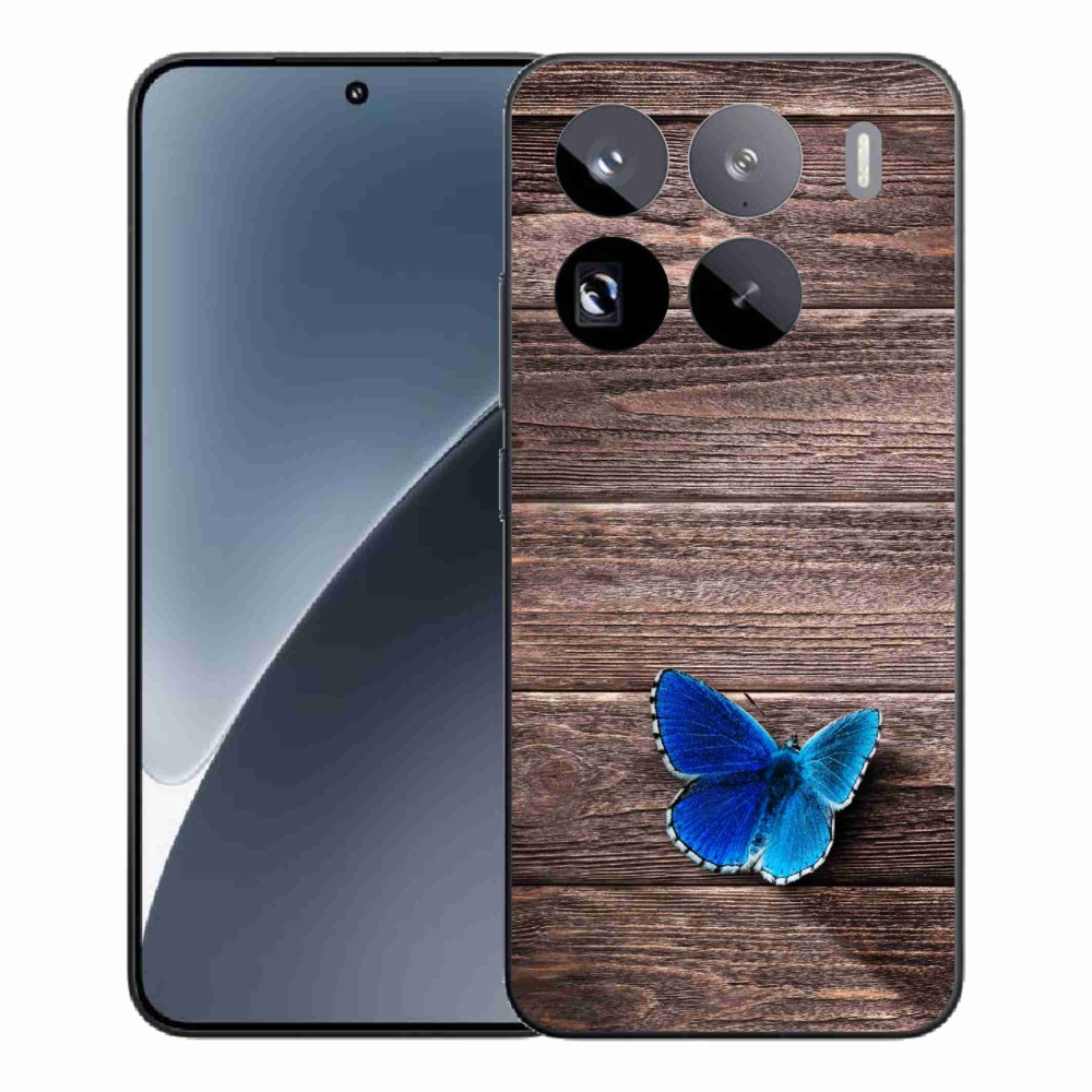 Gélový kryt mmCase na Xiaomi 15 Pro - modrý motýľ 1