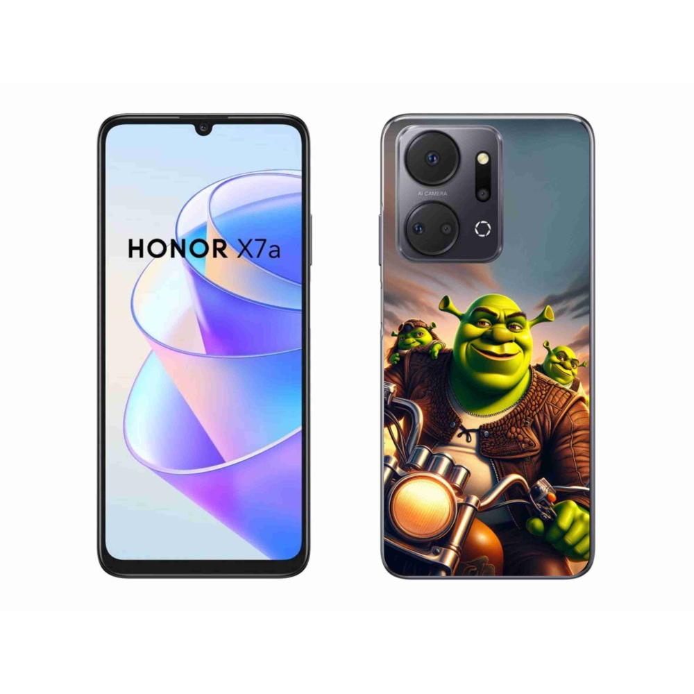 Gélový kryt mmCase na Honor X7a - shrek na motorke