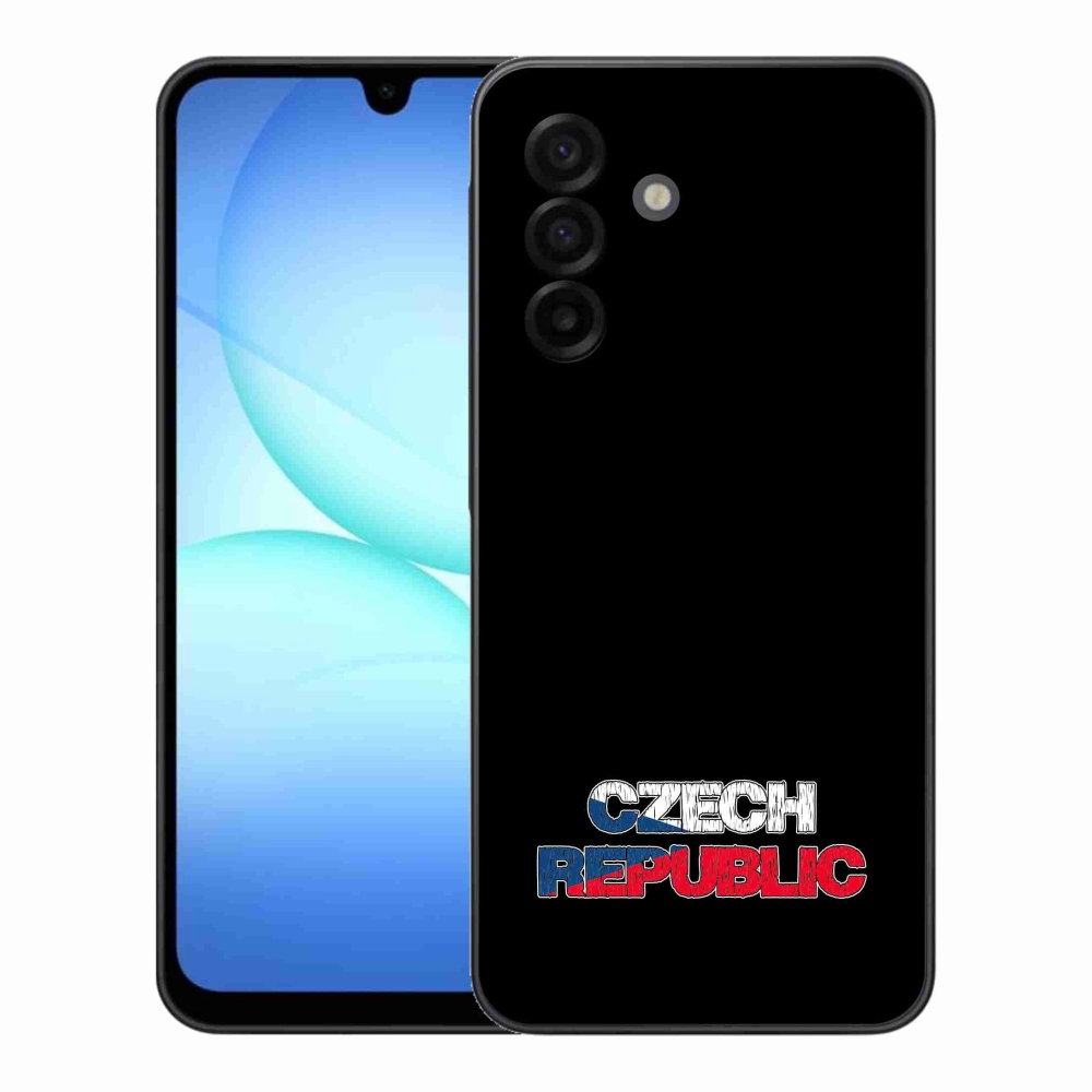 Gélový kryt mmCase na Samsung Galaxy A17 4G/5G - Czech Republic čierne pozadie