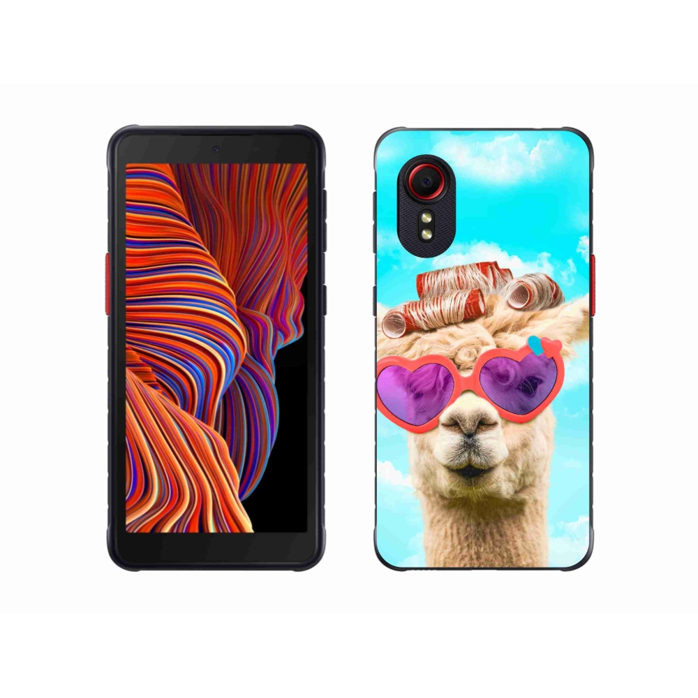 Gélový kryt mmCase na Samsung Galaxy Xcover 5 - lama s okuliarmi