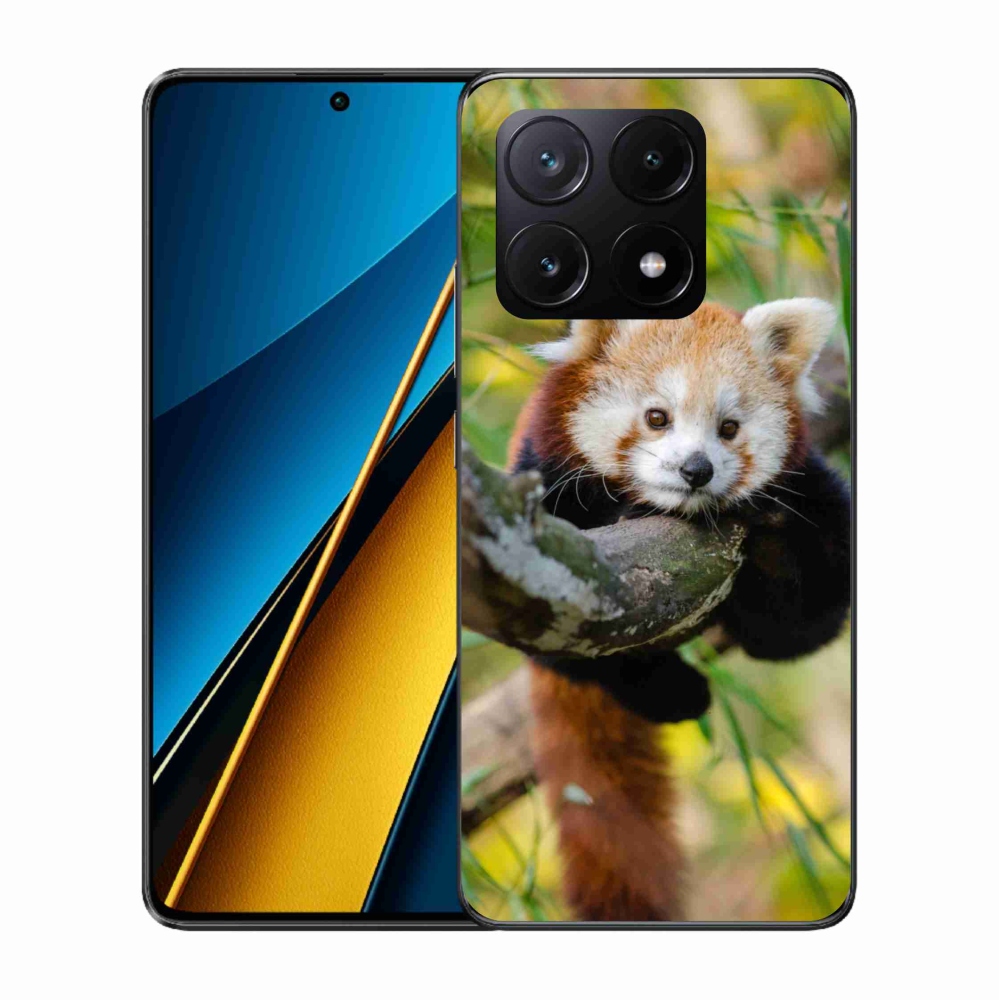 Gélový kryt mmCase na Xiaomi Poco X6 Pro 5G - panda červená