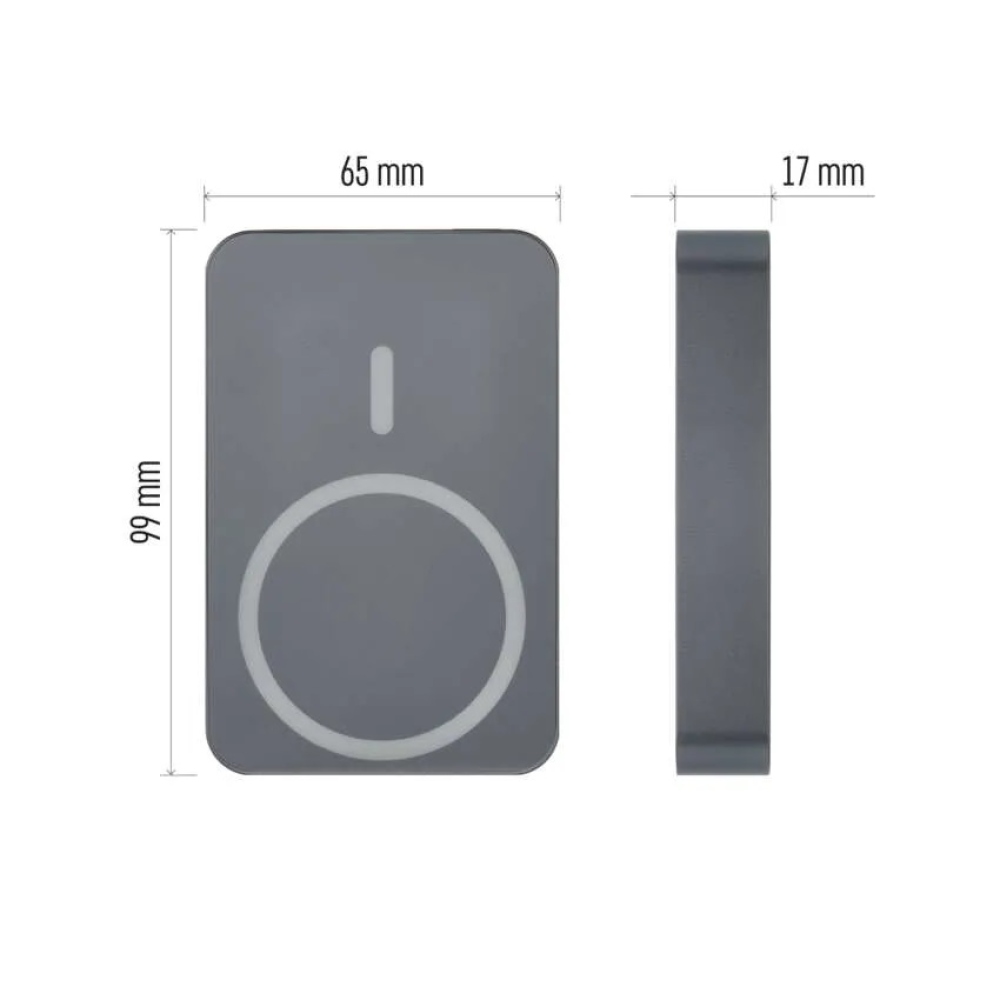 Powerbanka EMOS WI 1046, 10 000 mAh, 20 W+Wireless - šedá