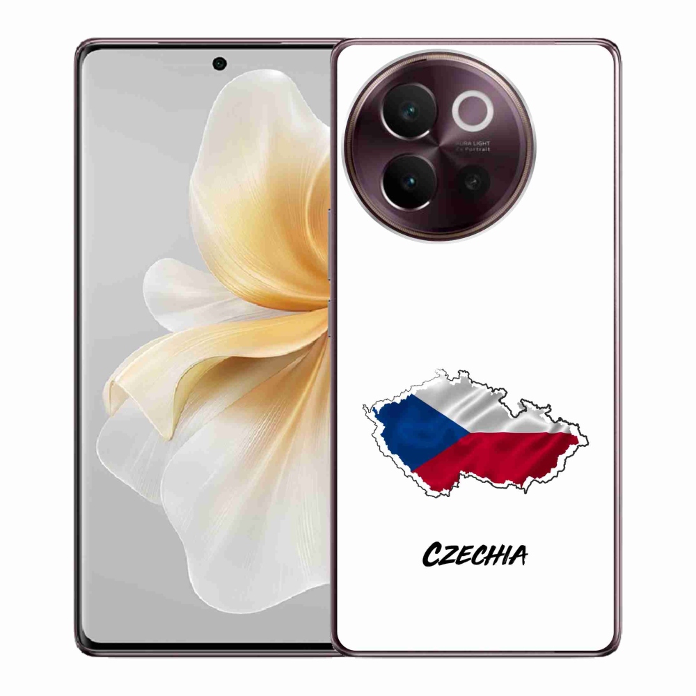 Gélový kryt mmCase na Vivo V40 Lite 5G - Czechia biele pozadie