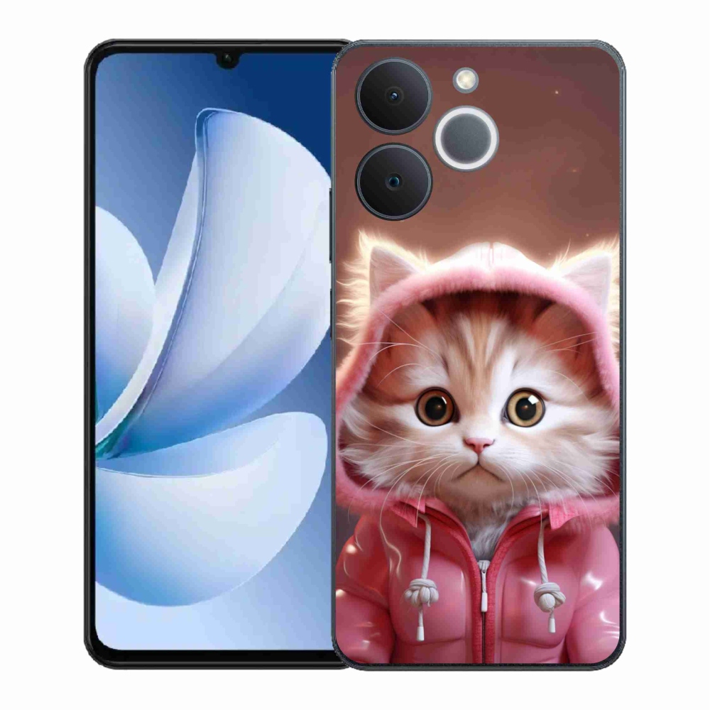 Gélový kryt mmCase na Realme Note 70T - roztomilé mačiatko 3